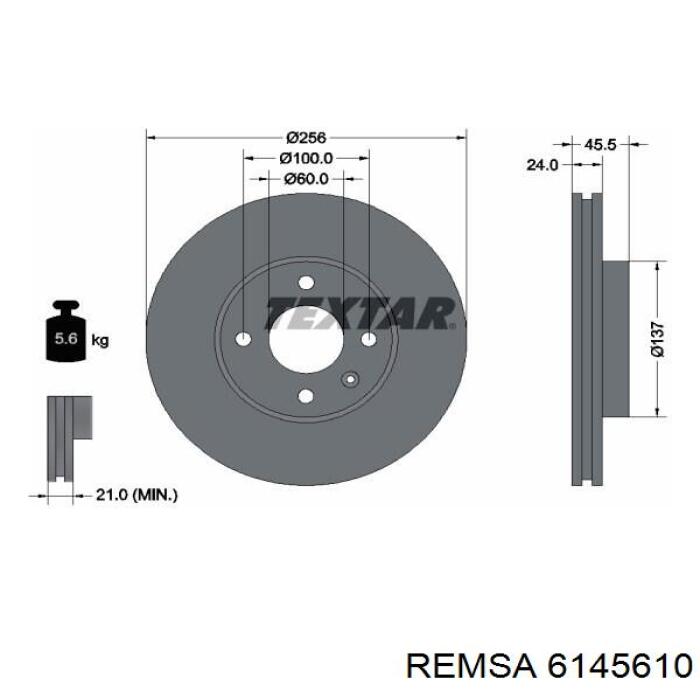 Compre 6145610 Remsa Disco do freio dianteiro