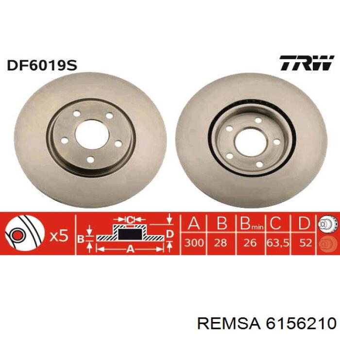 Compre 6156210 Remsa Disco do freio dianteiro