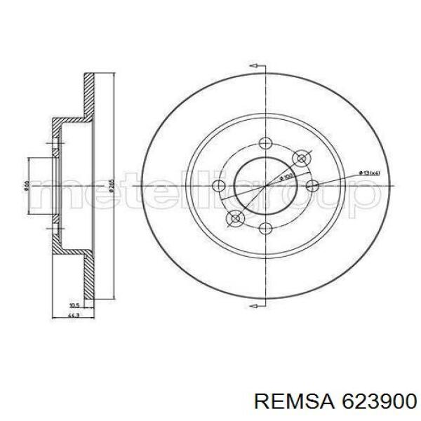 Compre 623900 Remsa Disco do freio traseiro