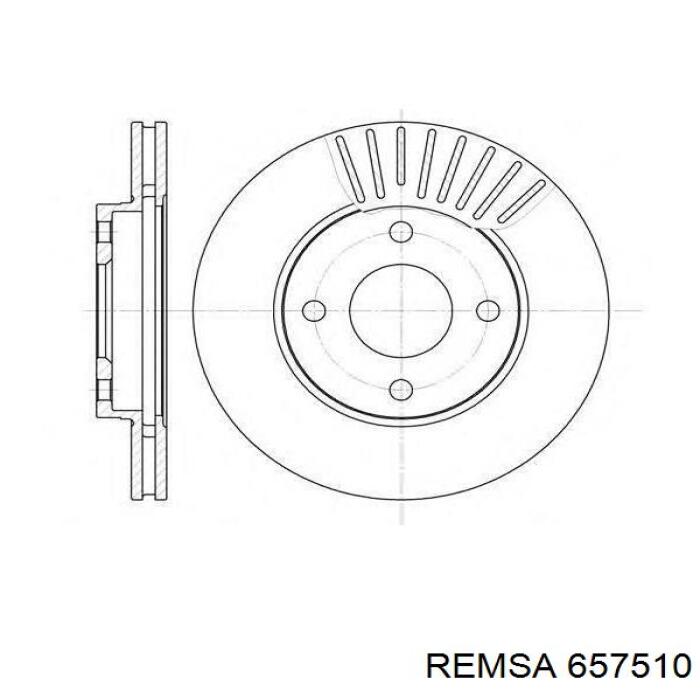 Compre 657510 Remsa Disco do freio dianteiro