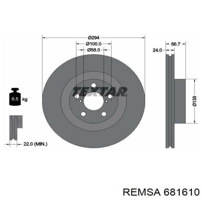 Compre 681610 Remsa Disco do freio dianteiro