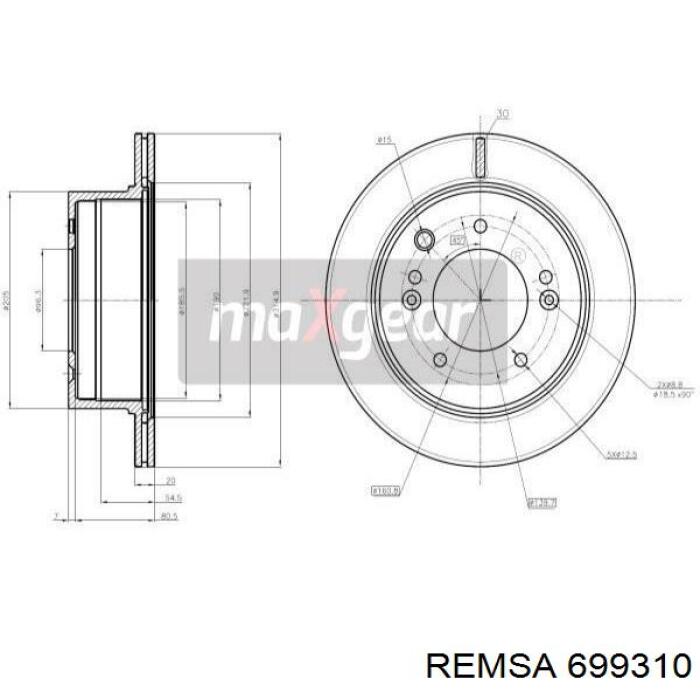 Compre 699310 Remsa Disco do freio traseiro