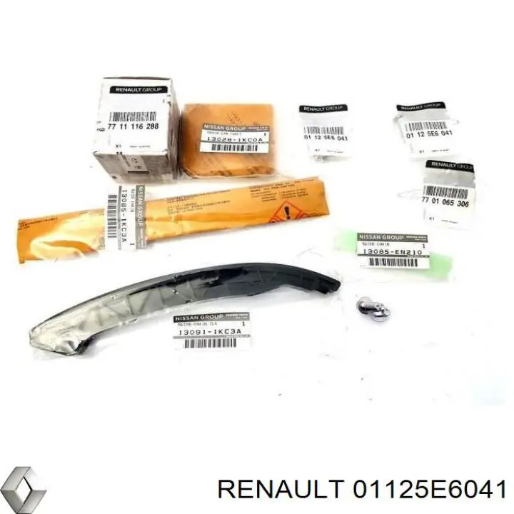 01125E6041 Nissan/Infiniti Parafuso de reguladora de tensão da cadeia do mecanismo de distribuição de gás