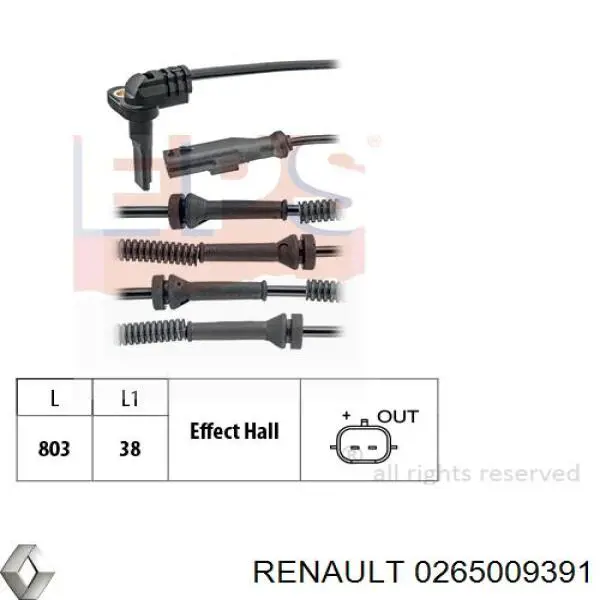 Compre 93868517 General Motors Sensor dianteiro de ABS