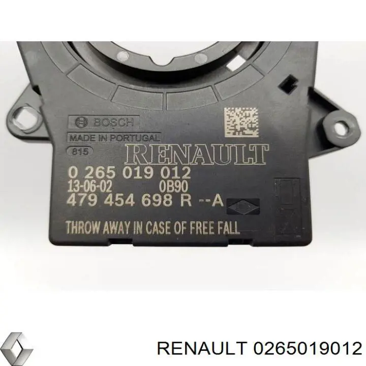 0265019012 Renault (RVI) Sensor do ângulo de viragem do volante de direção