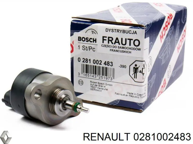 0281002381 Bosch Válvula de regulação de pressão (válvula de redução da Bomba de Combustível de Pressão Alta) Common-Rail-System