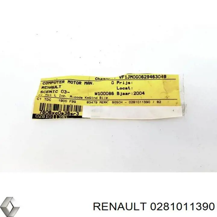 0281011390 Renault (RVI) Módulo de direção (Centralina eletrônica) de motor