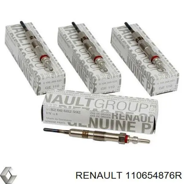Vela de incandescência Renault (RVI) 110654876R preço, a partir de 13,30 USD