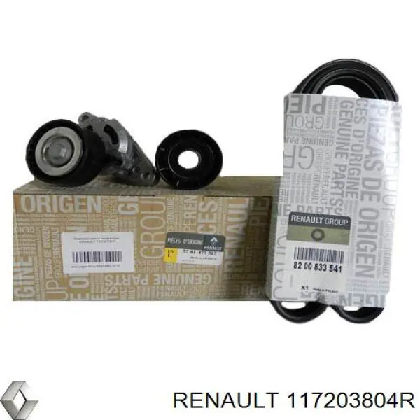 Correia dos conjuntos de transmissão, kit 117203804R Renault (RVI)