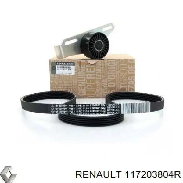 Correia dos conjuntos de transmissão, kit 117203804R Renault (RVI)