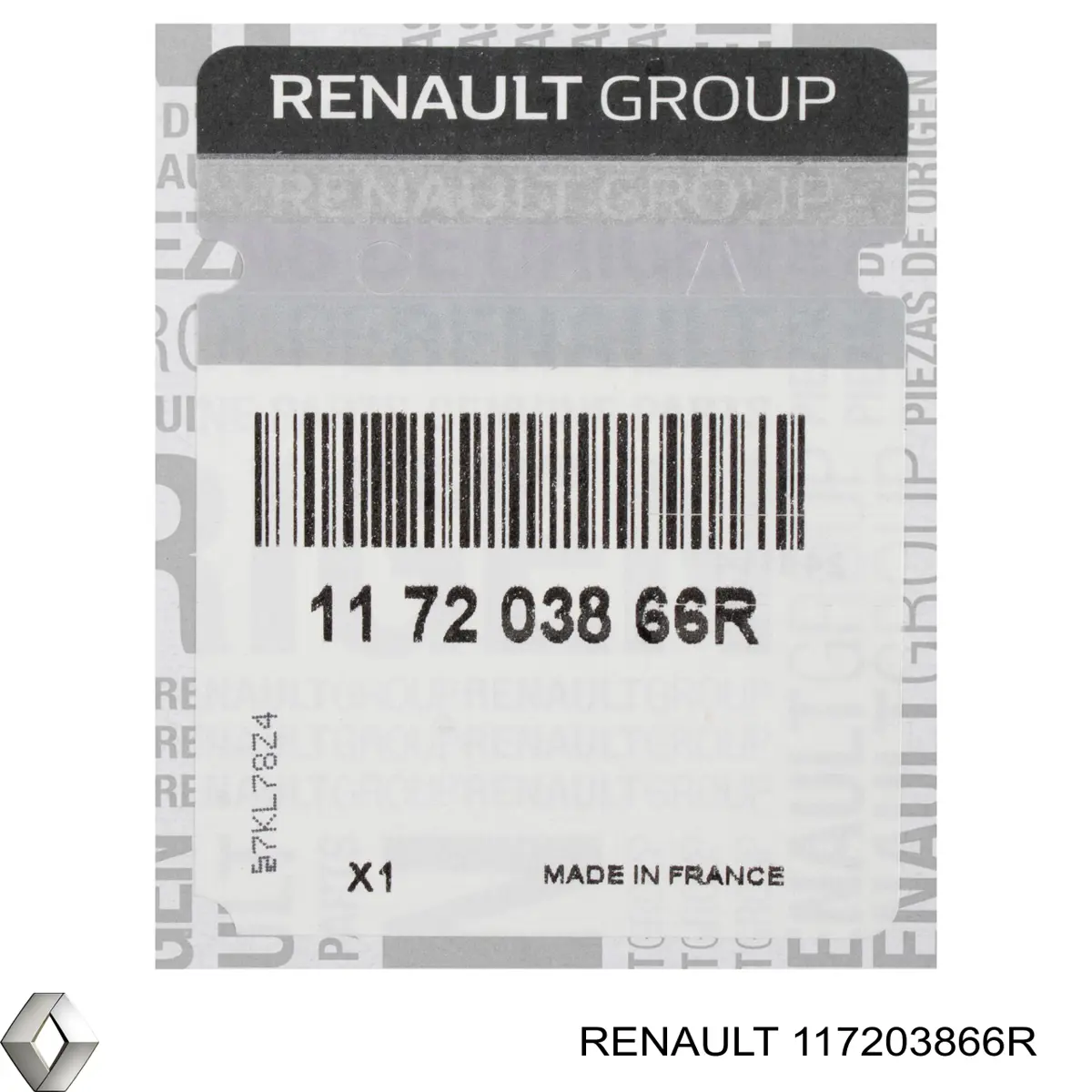 Correia dos conjuntos de transmissão Renault (RVI) 117203866R preço, a partir de 57,39 USD