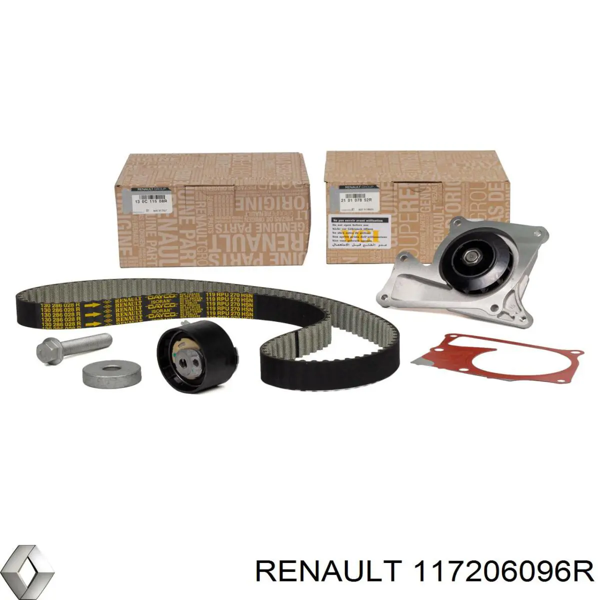 Correia dos conjuntos de transmissão, kit Renault (RVI) 117206096R preço, a partir de 132,60 USD