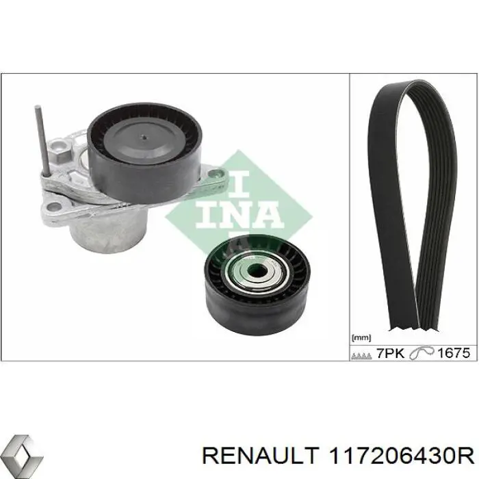 Correia dos conjuntos de transmissão Renault (RVI) 117206430R preço, a partir de 22,75 USD