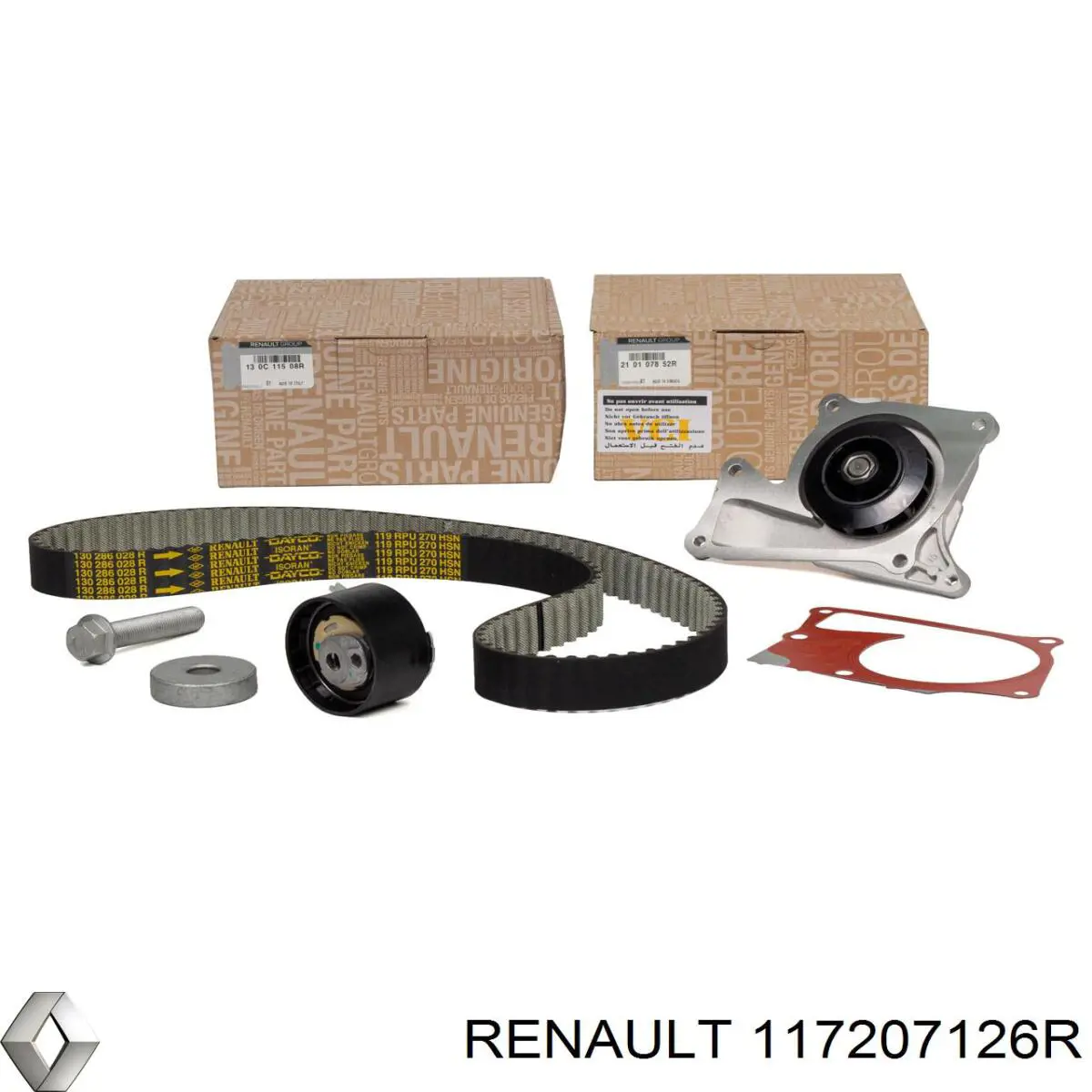 Correia dos conjuntos de transmissão, kit Renault (RVI) 117207126R preço, a partir de 71,15 USD