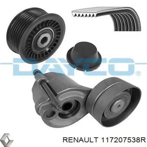 Correia dos conjuntos de transmissão, kit Renault (RVI) 117207538R preço, a partir de 114,76 USD