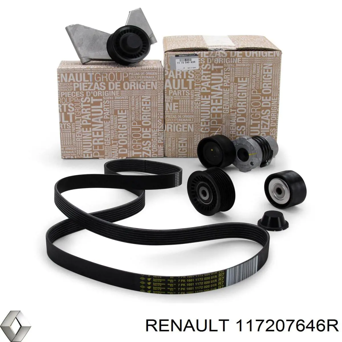 117207646R Renault (RVI) Correia dos conjuntos de transmissão, kit