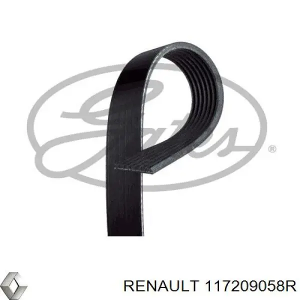 117209058R Renault (RVI) Correia dos conjuntos de transmissão