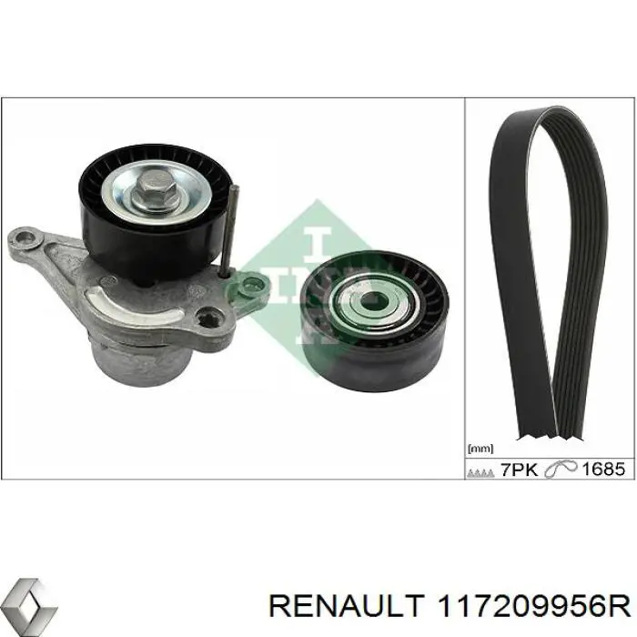 117209956R Renault (RVI) Correia dos conjuntos de transmissão, kit