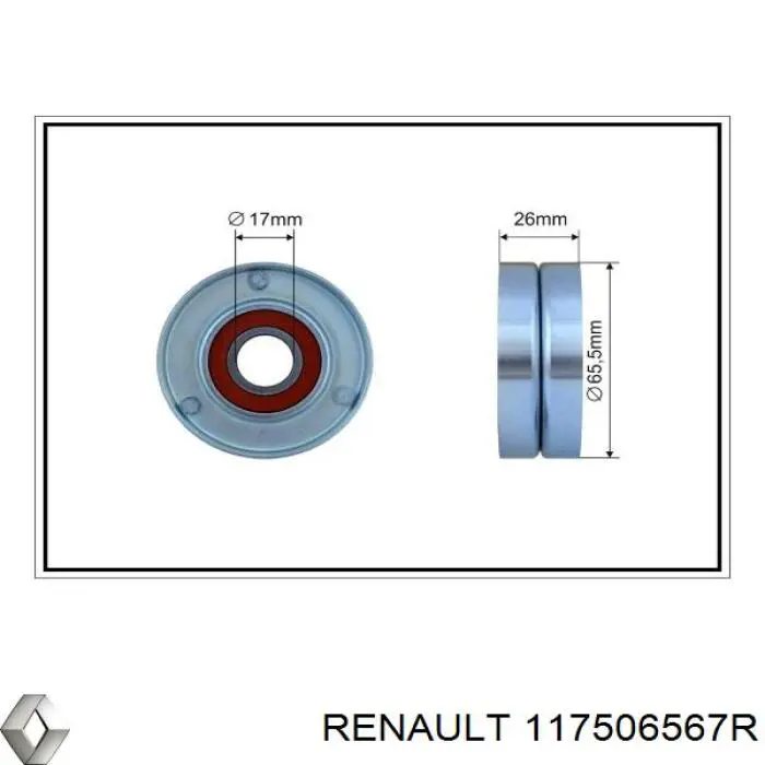 117506567R Renault (RVI) Reguladora de tensão da correia de transmissão
