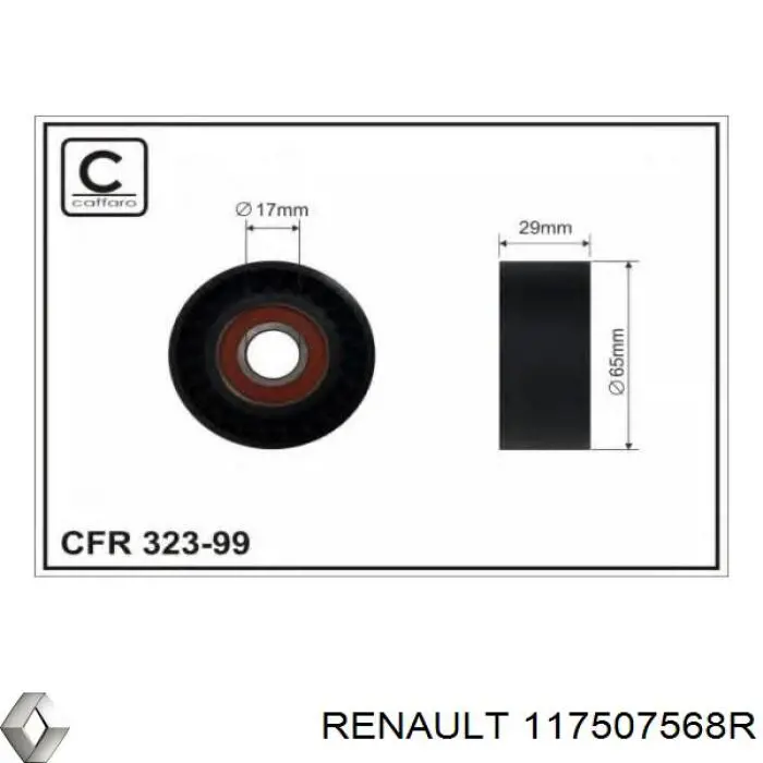 Compre 117507568R Renault (RVI) Reguladora de tensão da correia de transmissão