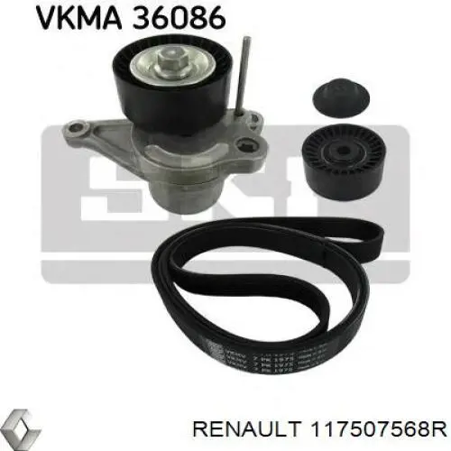 Reguladora de tensão da correia de transmissão 117507568R Renault (RVI)
