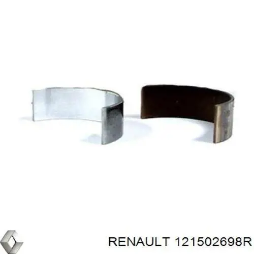 121502698R Renault (RVI) Folhas inseridas de cambota de biela, kit, padrão (STD)