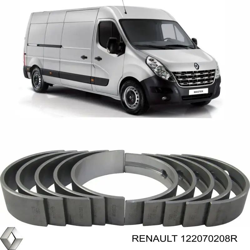 Folhas inseridas principais de cambota, kit, padrão (STD) GNX5128 Genmot