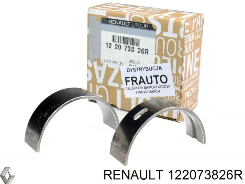 122073826R Renault (RVI) Folhas inseridas principais de cambota, kit, padrão (STD)