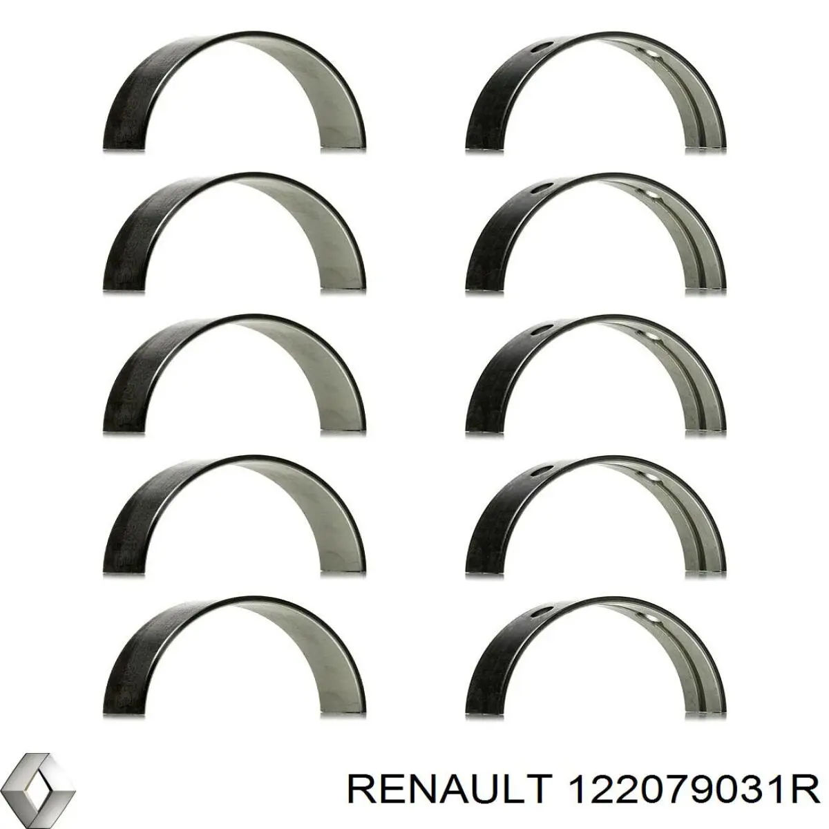122079031R Renault (RVI) Folhas inseridas principais de cambota, kit, padrão (STD)
