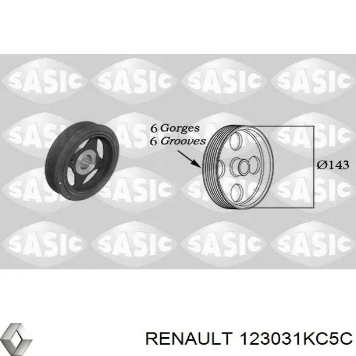 Polia de cambota Renault (RVI) 123031KC5C preço, a partir de 62,32 USD