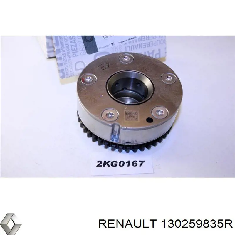 130259835R Renault (RVI) Engrenagem de cadeia de roda dentada da árvore distribuidora de escape de motor