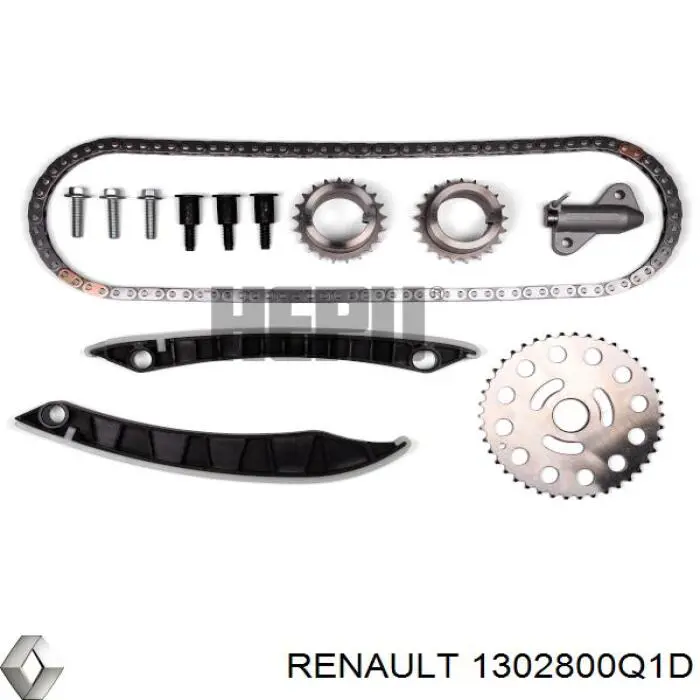 Compre 1302800Q1D Renault (RVI) Cadeia do mecanismo de distribuição de gás, kit