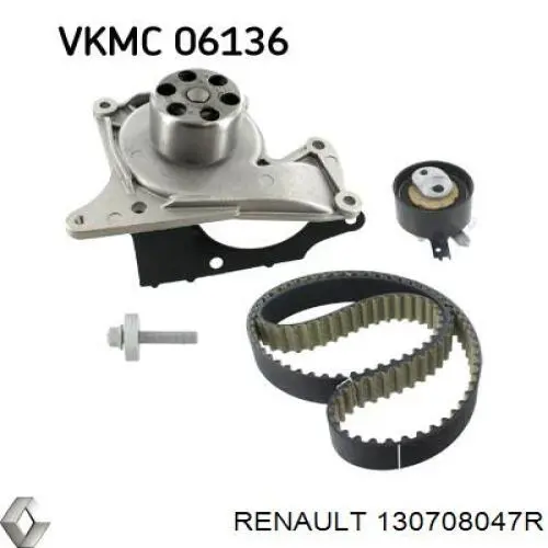 130708047R Renault (RVI) Rolo de reguladora de tensão da correia do mecanismo de distribuição de gás