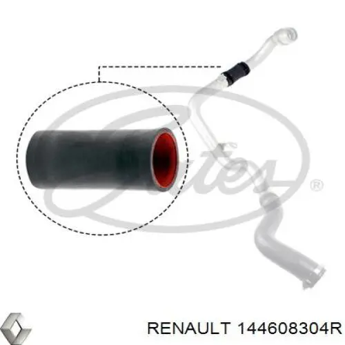 144608304R Renault (RVI) Cano derivado de ar, entrada na turbina (supercompressão)