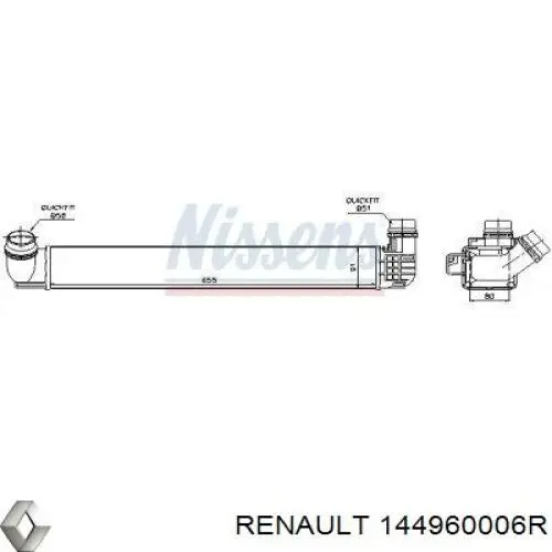 Radiador de intercooler Renault (RVI) 144960006R preço, a partir de 73,21 USD