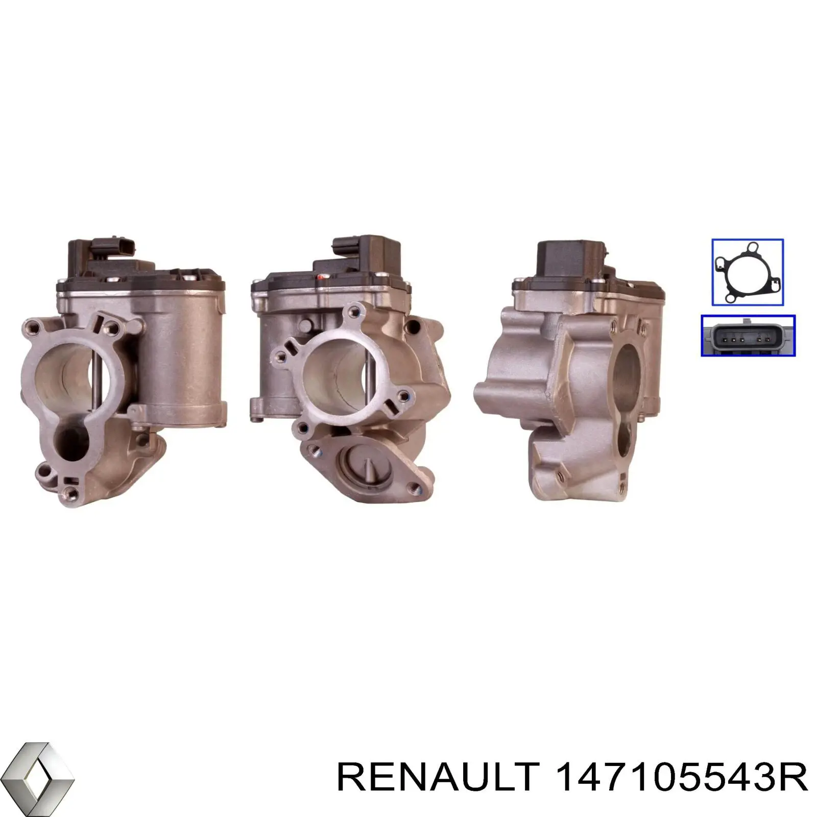 Compre 147105543R Renault (RVI) Válvula EGR de recirculação dos gases