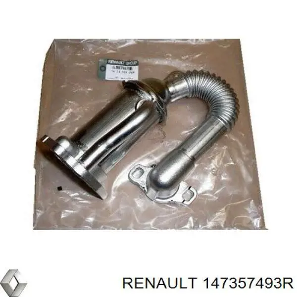 147357493R Renault (RVI) Radiador do sistema EGR de recirculação dos gases de escape