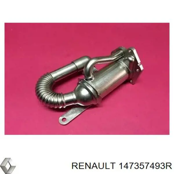 Radiador do sistema EGR de recirculação dos gases de escape 147357493R Renault (RVI)