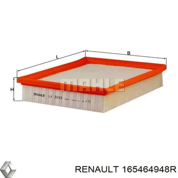 Compre 165464948R Renault (RVI) Filtro de ar