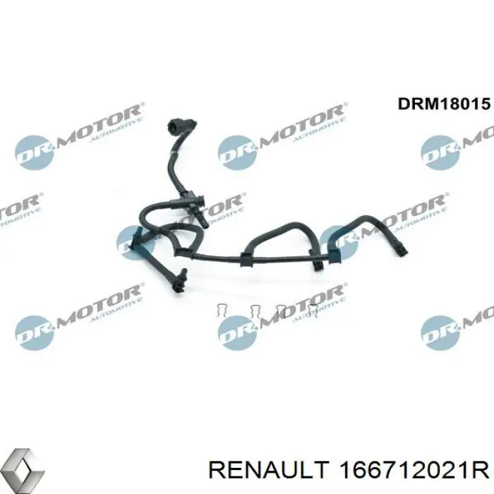 166712021R Renault (RVI) Tubo de combustível, inverso desde os injetores