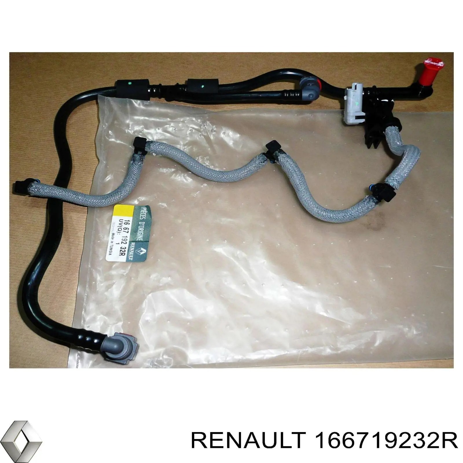 166719232R Renault (RVI) Tubo de combustível, inverso desde os injetores