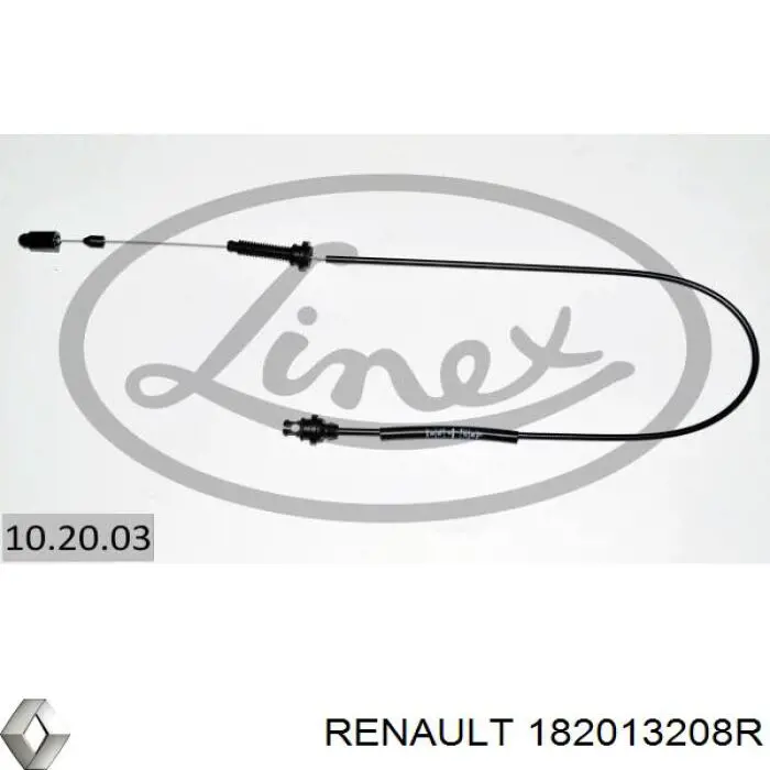 Cabo/pedal de gás (de acelerador) Renault (RVI) 182013208R preço, a partir de 14,17 USD