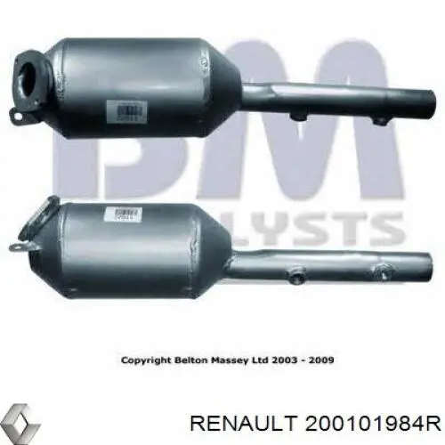 Filtro de partículas do sistema dos gases de escape Renault (RVI) 208D09301R preço, a partir de 460,84 USD