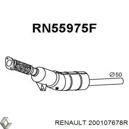 200107678R Renault (RVI) Filtro de partículas do sistema dos gases de escape
