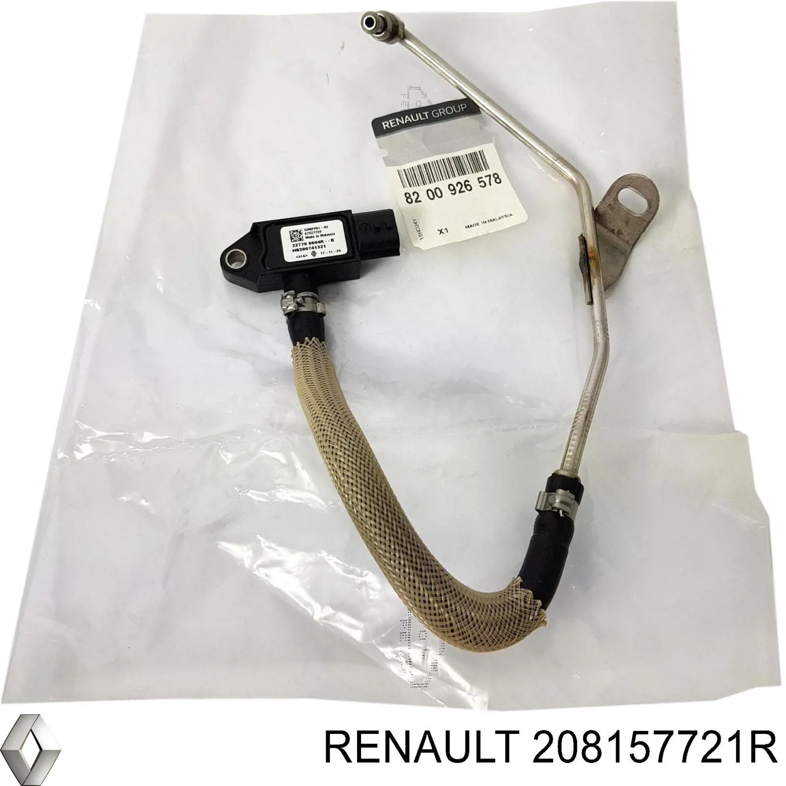 208157721R Renault (RVI) Sensor de pressão dos gases de escape