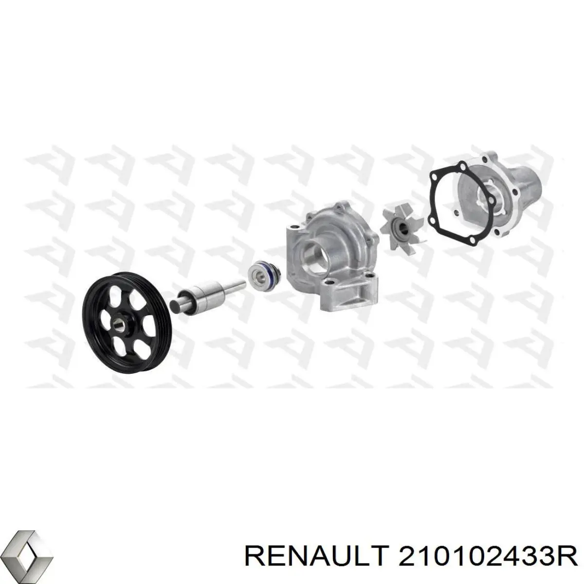 210102433R Renault (RVI) Bomba de água (bomba) de esfriamento