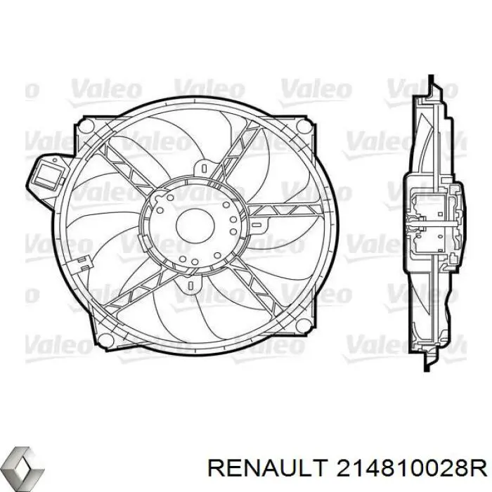 Ventilador elétrico de esfriamento montado (motor + roda de aletas) Renault (RVI) 214810028R preço, a partir de 78,45 USD