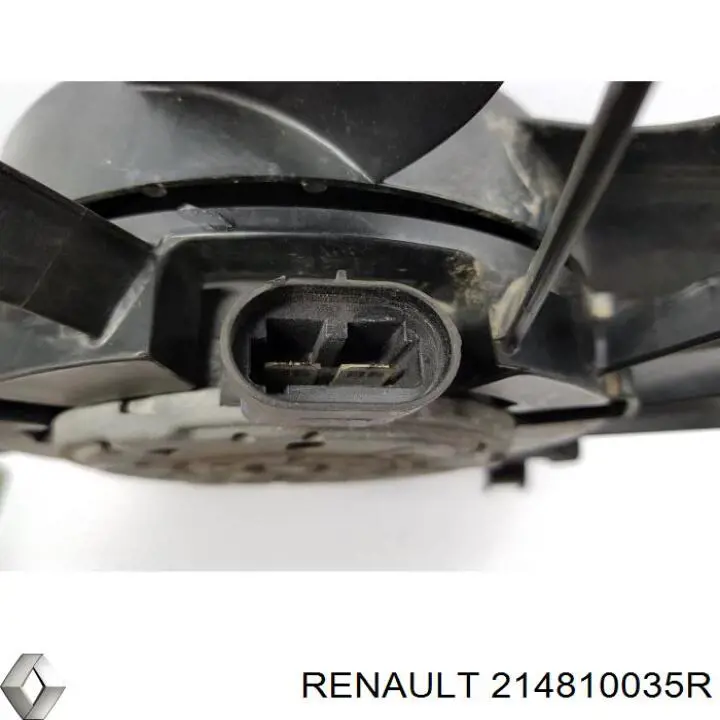 214810035R Renault (RVI) Ventilador elétrico de esfriamento montado (motor + roda de aletas)