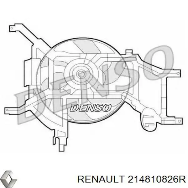 Ventilador elétrico de esfriamento montado (motor + roda de aletas) Renault (RVI) 214810826R preço, a partir de 80,37 USD