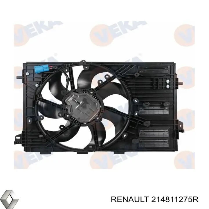 214811275R Renault (RVI) Difusor do radiador de esfriamento, montado com motor e roda de aletas